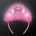 Pink Princess Crown Headband with Flashing LEDs